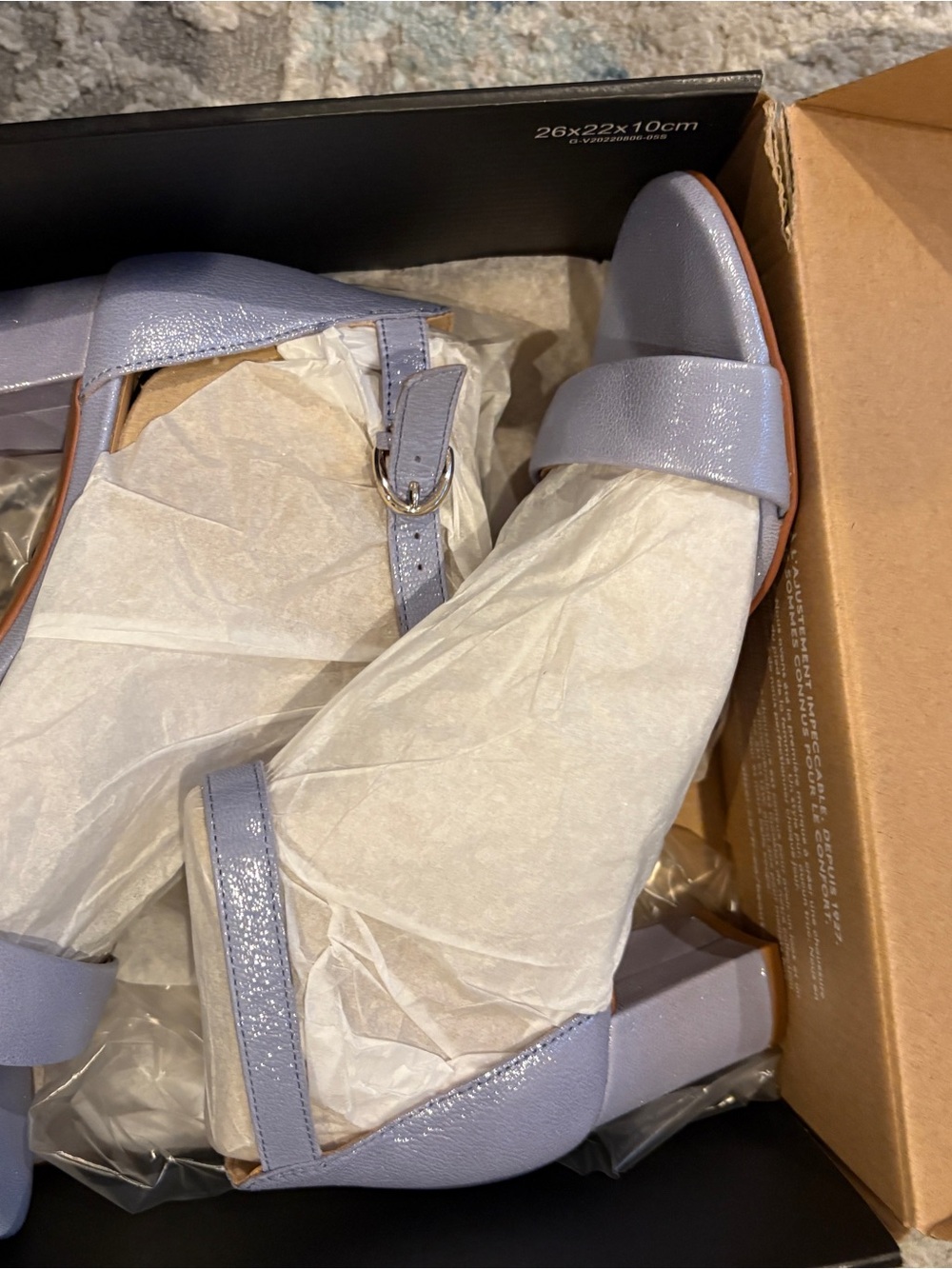 Powder blue Block Heel Sandals for Women - Open Toe Ankle Strap